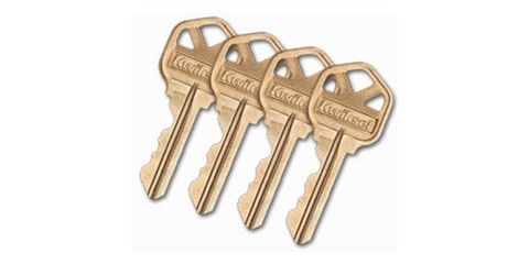 Photo of four identical keys