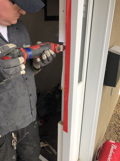 Photo of a taken apart door knob
