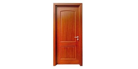 Photo of a wooden door with wooden frame