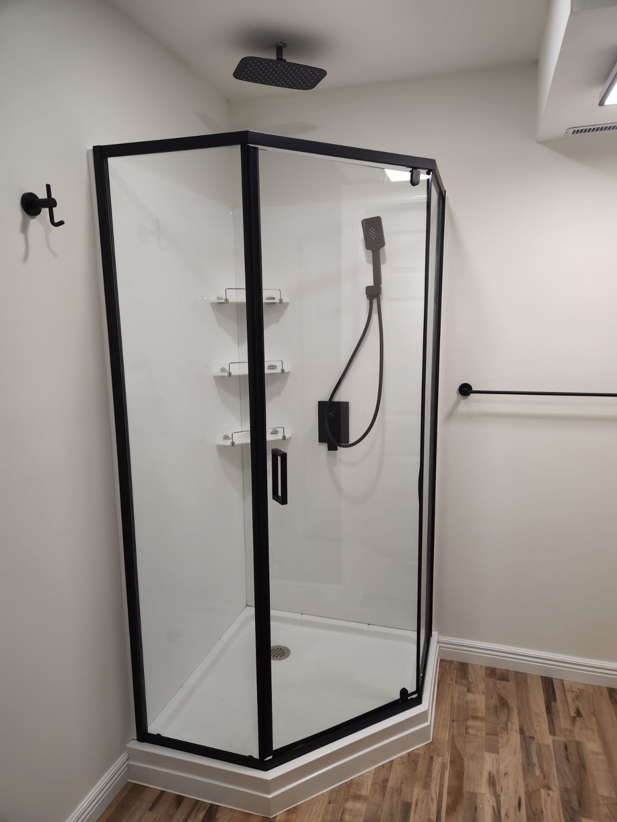 Basement bathroom shower