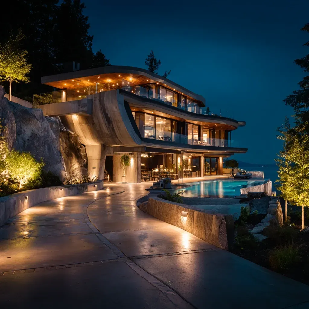 Outdoor Lighting Metro Vancouver BC experts offering backyard patio LEDs, residential garden illumination, driveway floodlights, pathway spotlights, decorative bistro strings, architectural facade uplighting, and advanced commercial outdoor lighting systems.