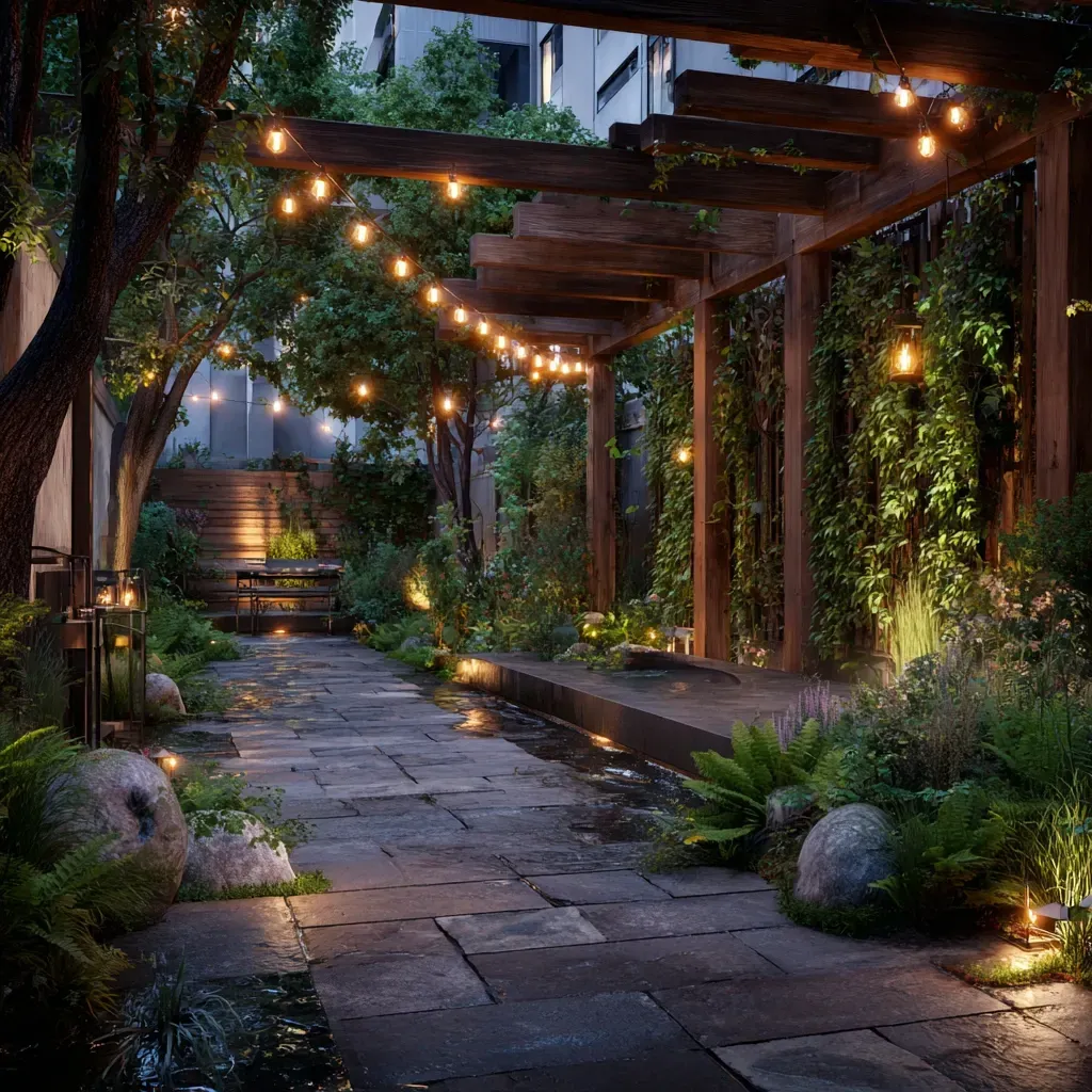 Professional Bistro Lighting Vancouver BC contractors offering backyard patio string lights, garden decorative fixtures, residential bistro LED systems, café terrace illumination, driveway accent lights, pathway spotlights, and modern commercial outdoor bistro lighting services.