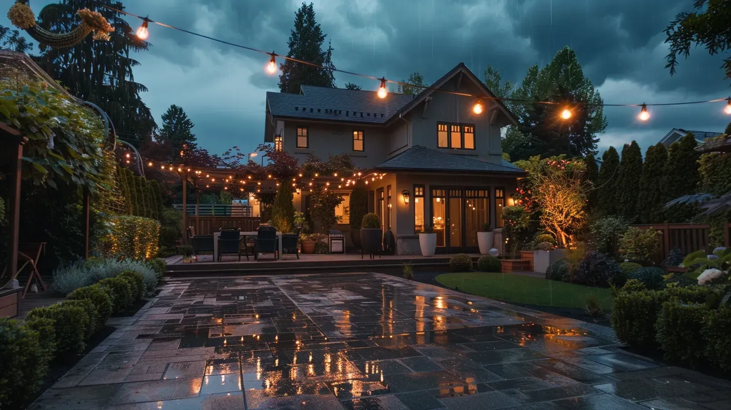 Professional Bistro Lighting Vancouver BC outdoor designers offering backyard patio string lights, residential garden fixtures, driveway security LEDs, café-style terrace lighting, pathway illumination, commercial restaurant patio lights, and complete outdoor bistro lighting upgrades.