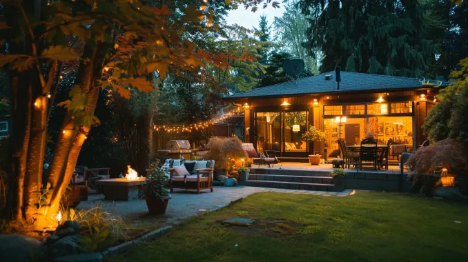Professional Vancouver Landscape Lighting Moonlit outdoor design team offering backyard LED systems, patio accent fixtures, garden pathway illumination, architectural facade uplighting, driveway spotlights, decorative bistro string lights, commercial exterior lighting, and energy-efficient outdoor illumination services.