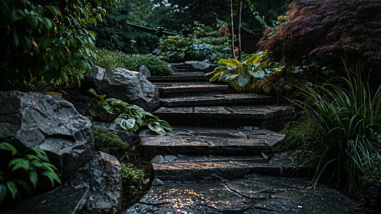 Professional Backyard Lighting Vancouver BC services offering patio LED illumination, garden path fixtures, driveway security spotlights, residential backyard string lighting, architectural facade uplighting, pathway spotlights, and commercial outdoor backyard LED lighting solutions.