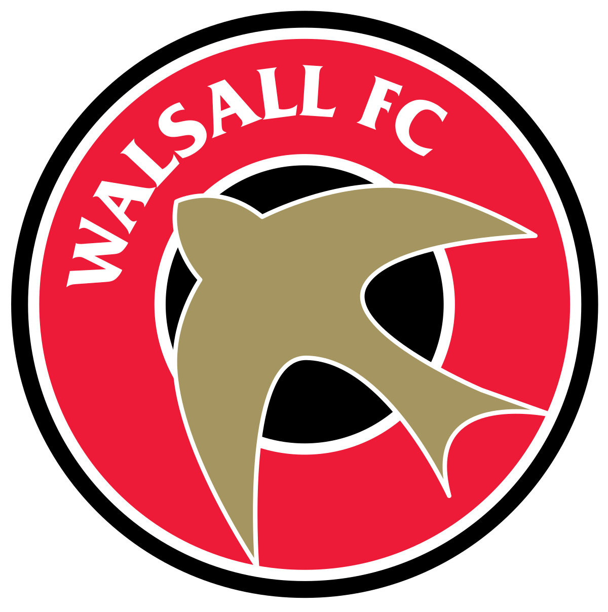 The logo for walsall fc has a bird on it