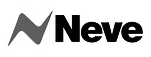 A black and white logo for neve on a white background.