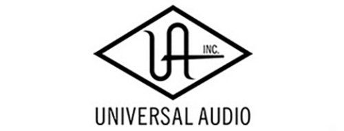 A black and white logo for universal audio inc.