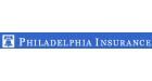 Philadelphia Insurance logo with blue banner and Liberty Bell symbol.