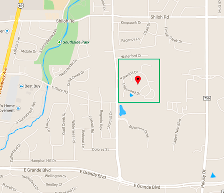 our location on a map