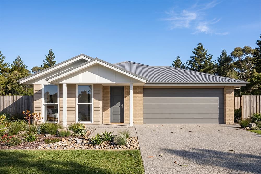 An Artist's Impression of A House with A Gray Garage Door — Evolution Building Group Dapto, NSW