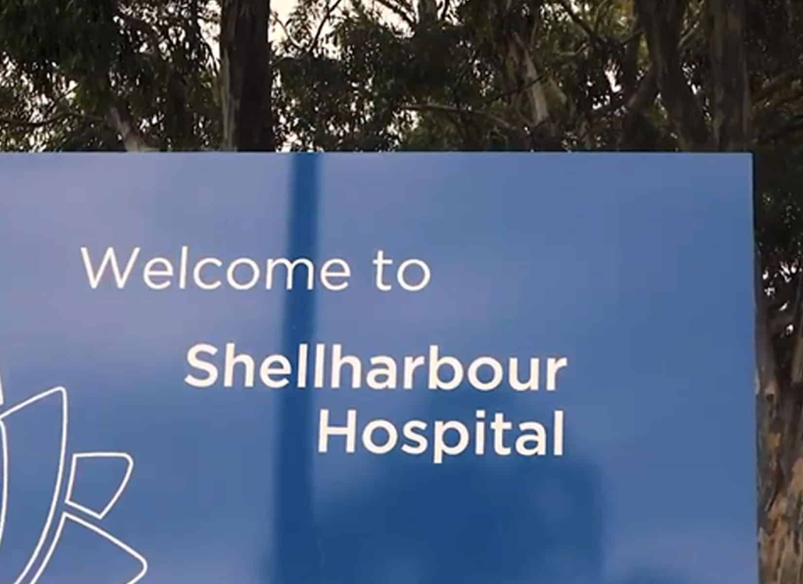 A Blue Sign That Says Welcome to Shellharbour Hospital — Evolution Building Group Dapto, NSW