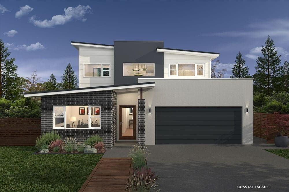 An Artist's Impression of A Modern House with A Large Garage — Evolution Building Group Dapto, NSW