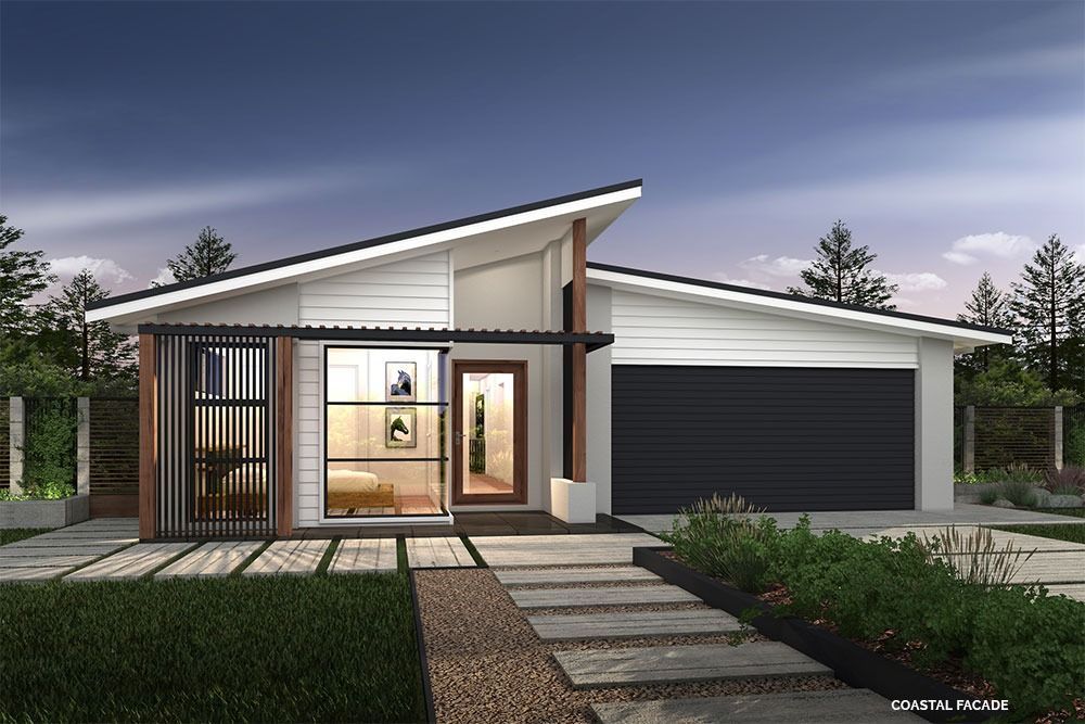 An Artist's Impression of A Modern House with A Black Garage Door — Evolution Building Group Dapto, NSW