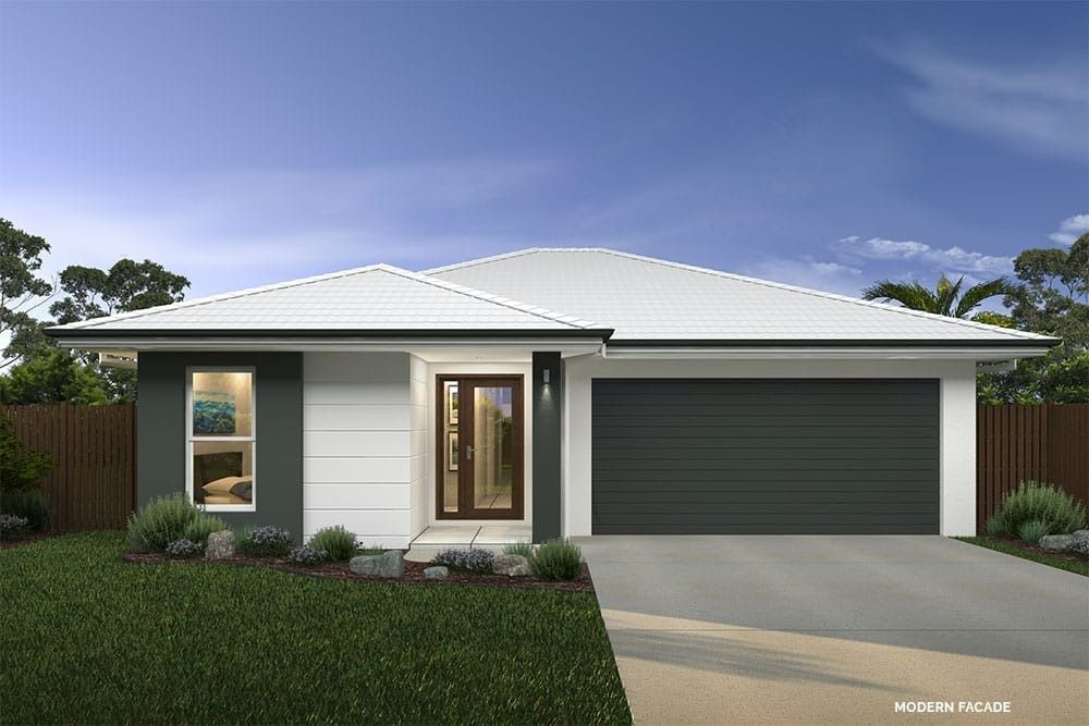 An Artist's Impression of A House with A White Roof and A Black Garage Door — Evolution Building Group Dapto, NSW 