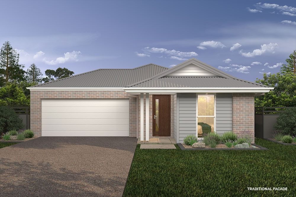 An Artist's Impression of A Brick House with A White Garage Door — Evolution Building Group Dapto, NSW