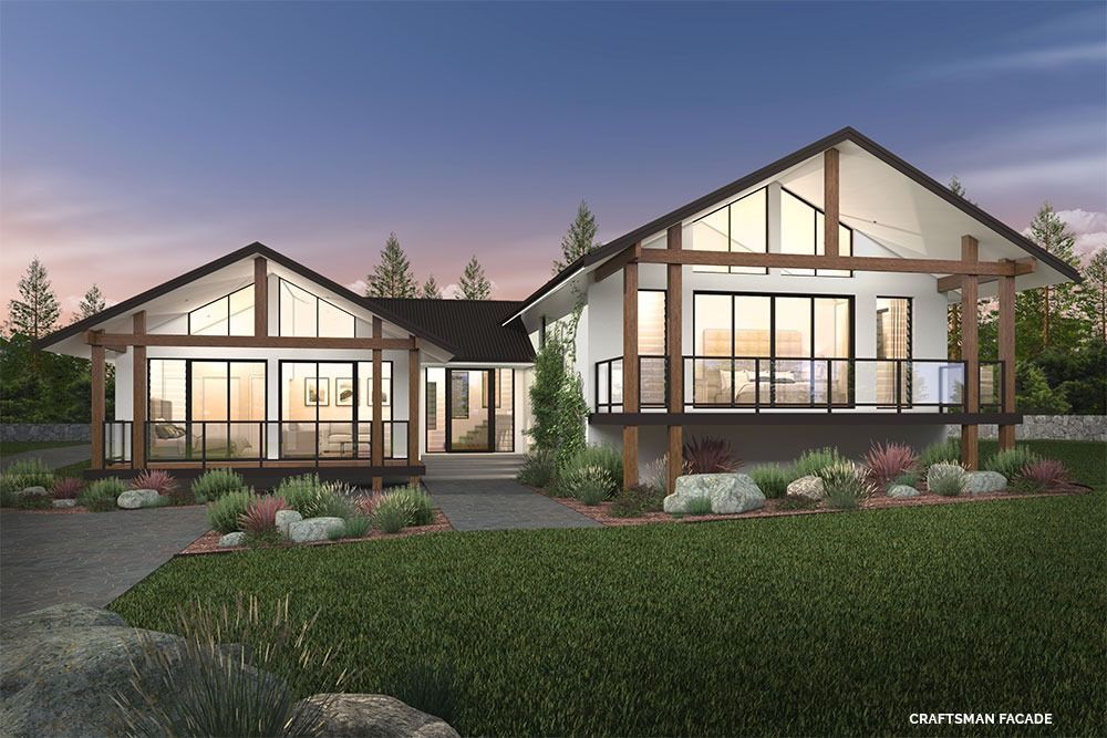 An Artist's Impression of A House with A Lot of Windows and Lights — Evolution Building Group Dapto, NSW