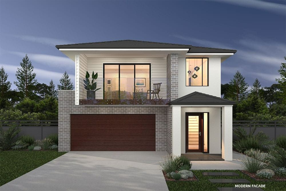 An Artist's Impression of A Modern House with A Large Garage — Evolution Building Group Dapto, NSW