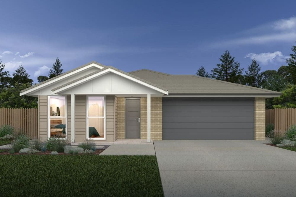 An Artist's Impression of A House with A Gray Garage Door — Evolution Building Group Dapto, NSW