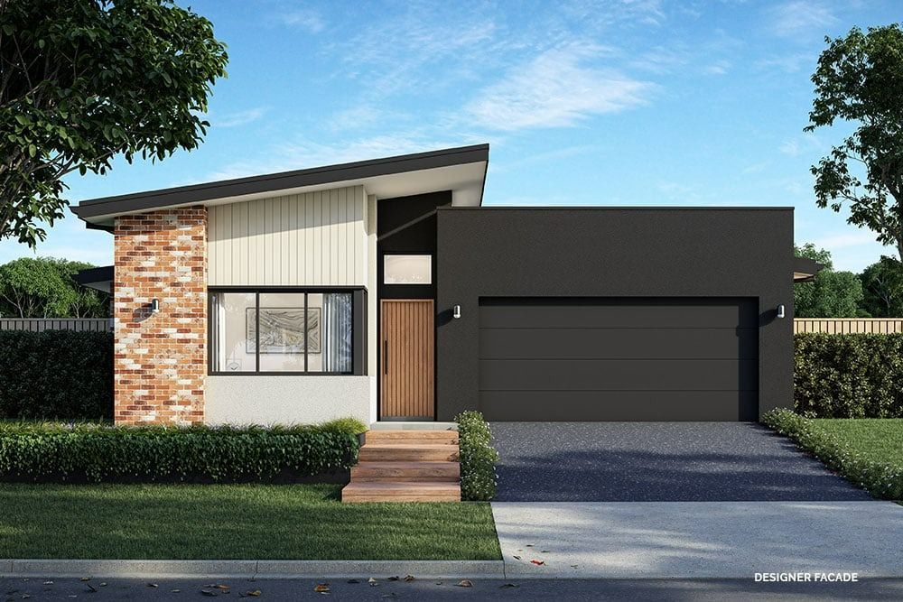 An Artist's Impression of A House with A Black Garage Door — Evolution Building Group Dapto, NSW