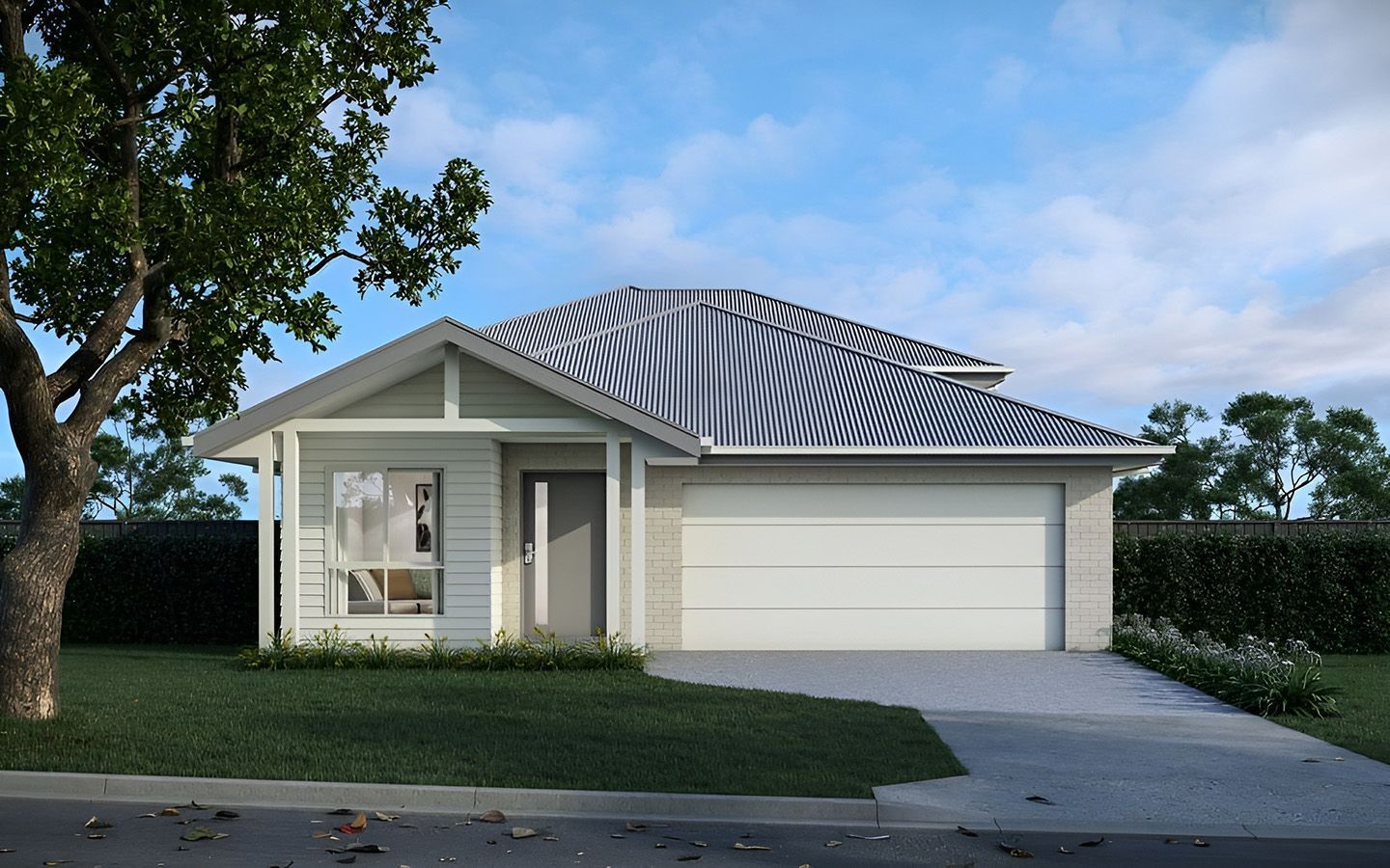 Modern Single-Storey Home Showcasing Contemporary Residential Construction