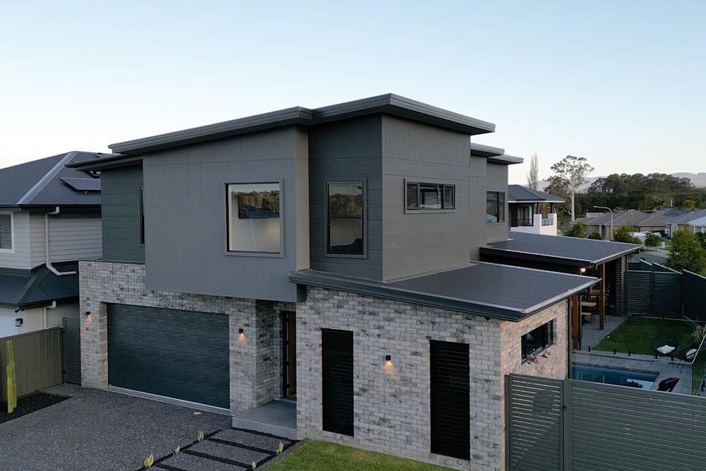 An Aerial View of a Modern House in a Residential Area — Evolution Building Group Dapto, NSW