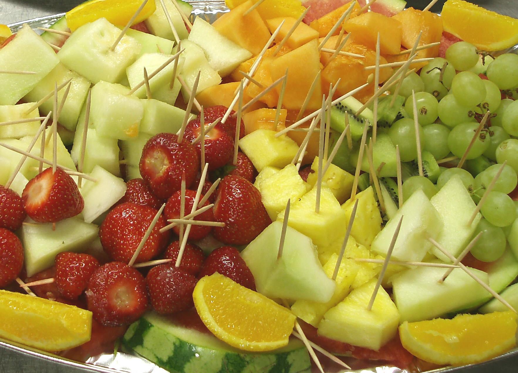 A platter of fruit