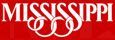 The logo for mississippi is on a red background.