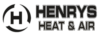 Henrys heat and air logo on a white background