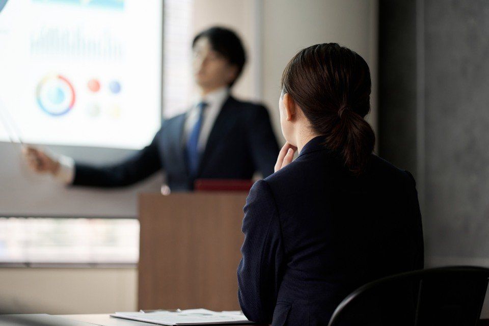 dipendenti azienda durante corso di inglese