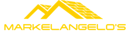 Yellow logo with roof graphic;