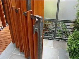 Installed Handle on Door — Sand City, CA — Coastal Fabrication Co.