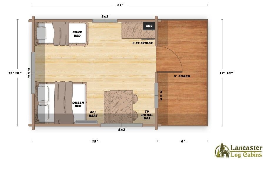 Zion Vacation Village Adventure cabin floor plan