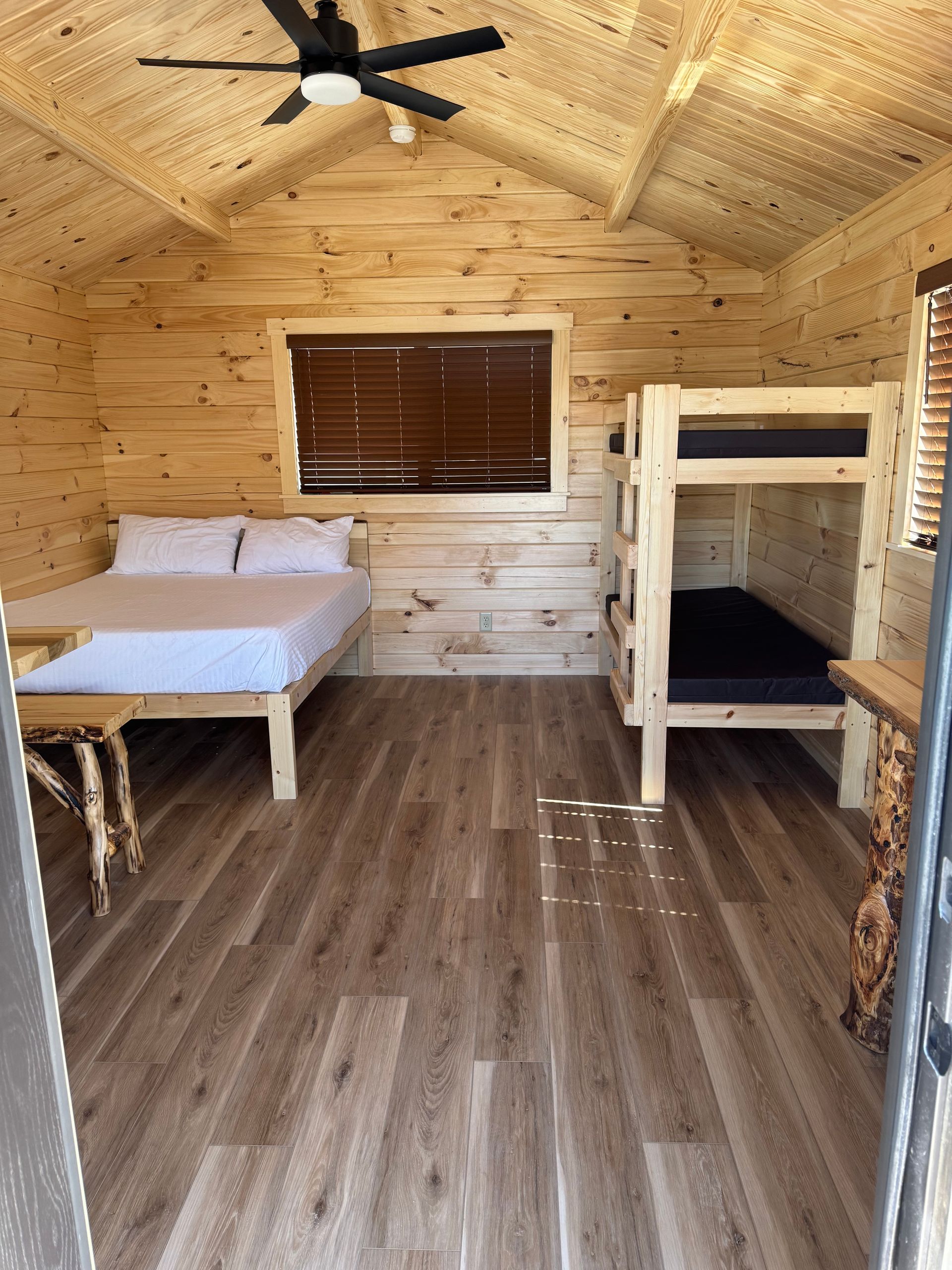 Zion Vacation Village adventure cabin queen bed and bunk bed