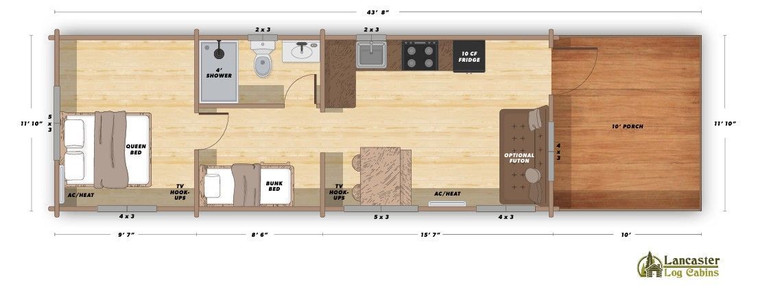 Zion Vacation Village grand cabin floor plan