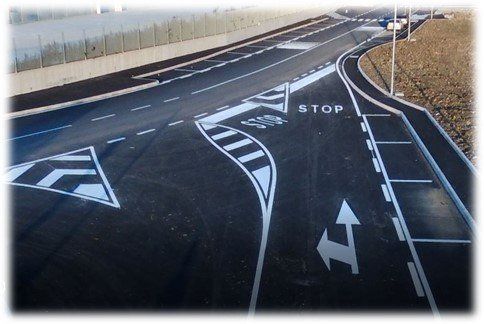 lavori di segnaletica orizzontale