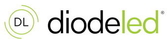 A logo for diodeled is shown on a black background