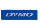 A blue dymo logo on a white background.