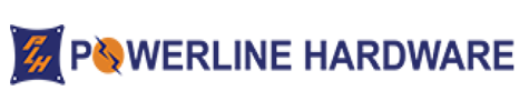 A powerline hardware logo on a white background