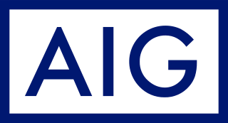 Logo AIG blu in un rettangolo bianco con bordo blu.