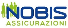 Logo di Nobis Assicurazioni in blu e verde con icone di persone stilizzate.