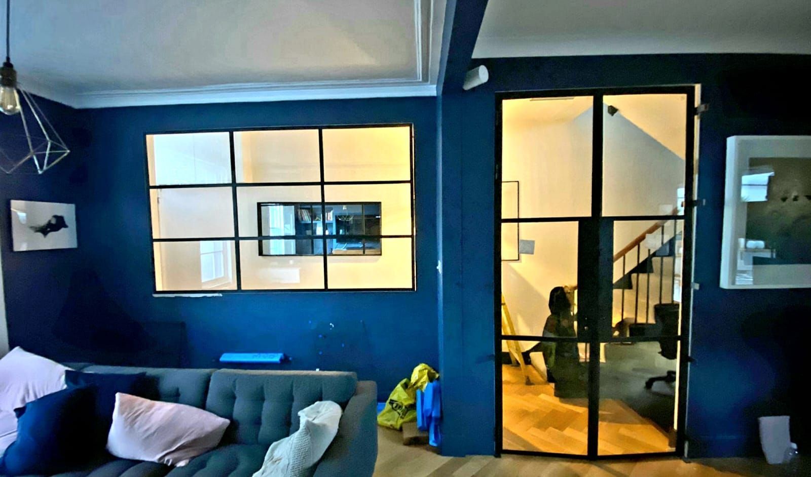 Internal Aluspace Steel look heritage doors  and fixed unit