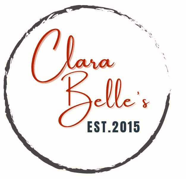 A logo for clara belle 's est . 2015