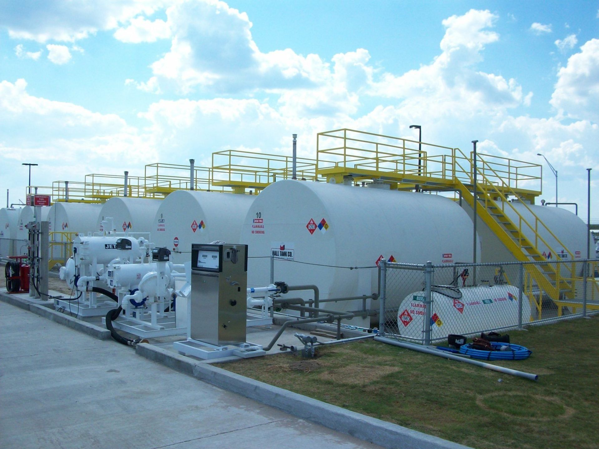 White Storage Fuel Tanks
