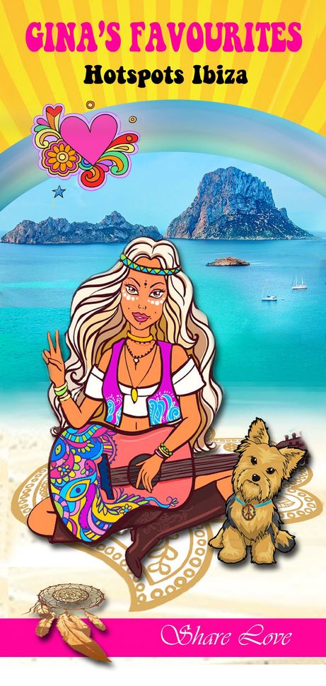 www.ginasfavourites.com-Hotspots-Ibiza-Guidemap-es vedra-Hippiemarkets-shops-stranden-bennirass-tanit-Dansen-Spritual-Beachclubs-Workshops-Gina Petula