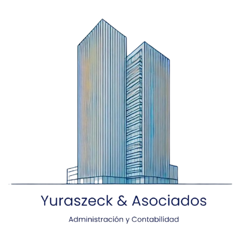 Un logotipo para una empresa llamada yuraseck & asociados