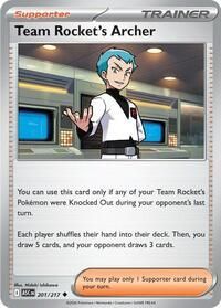 201 217 Team Rocket's Archer
