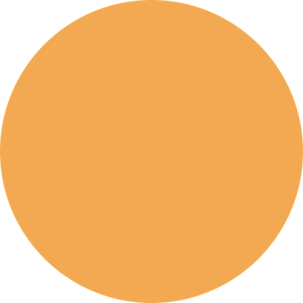 Un grand cercle orange sur fond blanc.