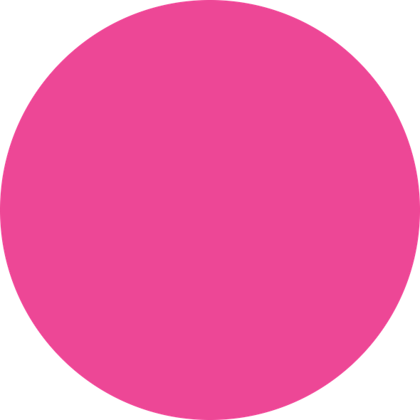 Un cercle rose vif sur fond blanc.
