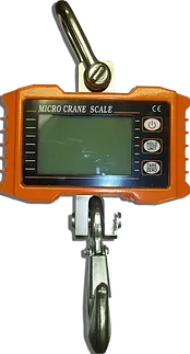 A digital crane scale with a hook attached to it.